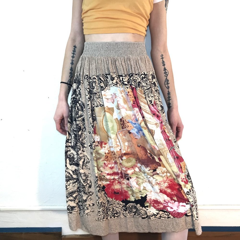 Vintage 90s renaissance art skirt